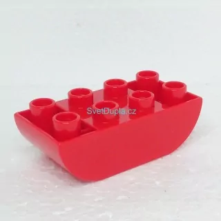 Lego® Duplo® Kostka 2x4 oblá zespod červená