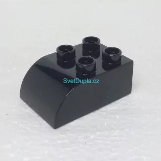Lego® Duplo® Kostka 2x3 oblá černá
