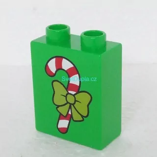 Lego® Duplo® Kostka 1x2x2 potisk sladká tyčinka