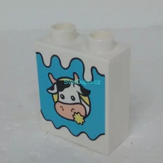 Lego® Duplo® Kostka 1x2x2 potisk kravička