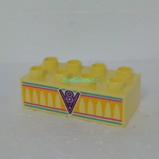 Lego® Duplo® Kostka potisk nápis "V8"