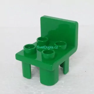Lego® Duplo® Židle tmavě tmavě zelená hranatá