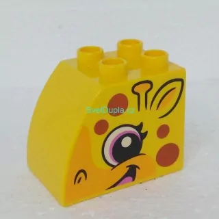 Lego® Duplo® Kostka potisk hlava žirafy (oboustranná)
