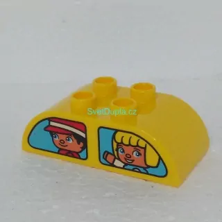 Lego® Duplo® Kostka potisk holka/kluk, holka/králík (oboustranná)