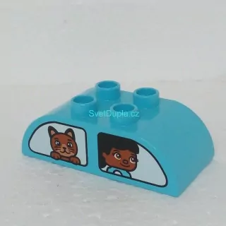 Lego® Duplo® Kostka potisk holka/kočka, kluk/pes (oboustranná)