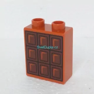 Lego® Duplo® Kostka 1x2x2 potisk čokoláda