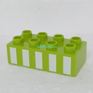 Lego® Duplo® Kostka potisk bílé pruhy