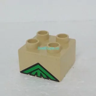 Lego® Duplo® Kostka 2x2 potisk zelené desky