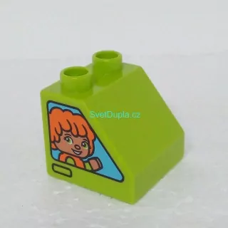 Lego® Duplo® Kostka potisk holka, kluk typ 2 (oboustranná)