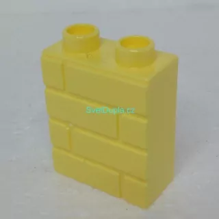 Lego® Duplo® Kostka 1x2x2 cihly světle žlutá