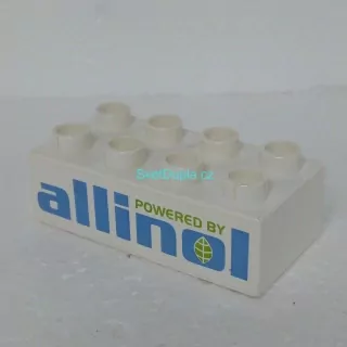 Lego® Duplo® Kostka potisk nápis "Powered by Allinol"