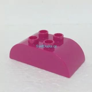 Lego® Duplo® Kostka 2x4 oblá tmavě růžová