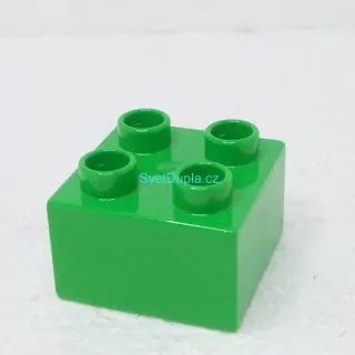 Lego® Duplo® Kostka 2x2 světle zelená