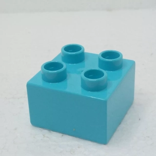 Lego® Duplo® Kostka 2x2 tyrkysová