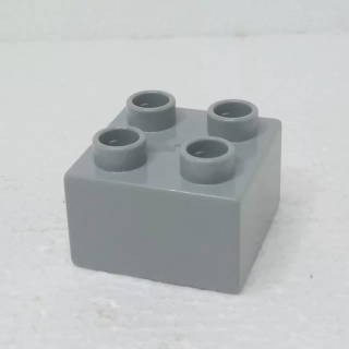 Lego® Duplo® Kostka 2x2 světle šedá