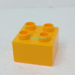 Lego® Duplo® Kostka 2x2 světle oranžová