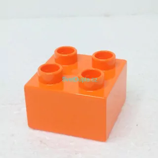 Lego® Duplo® Kostka 2x2 oranžová