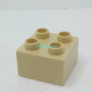Lego® Duplo® Kostka 2x2 béžová