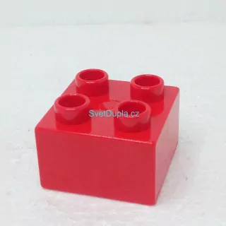Lego® Duplo® Kostka 2x2 červená