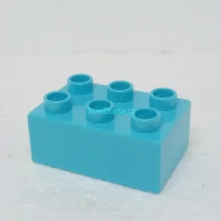 Lego® Duplo® Kostka 2x3 tyrkysová