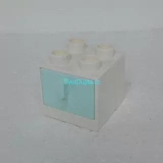 Lego® Duplo® Skříňka bílá, modrý šuplík