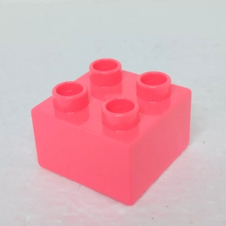 Lego® Duplo® Kostka 2x2 oranžovorůžová
