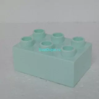 Lego® Duplo® Kostka 2x3 světlounce modrá