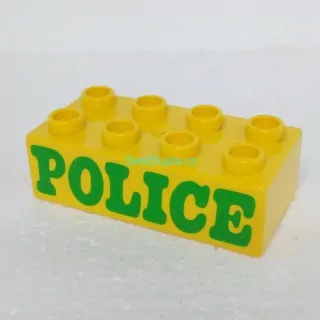 Lego® Duplo® Kostka potisk nápis "POLICE"