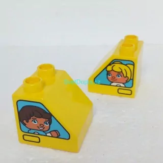 Lego® Duplo® Kostka potisk holka, kluk typ 2 (oboustranná)