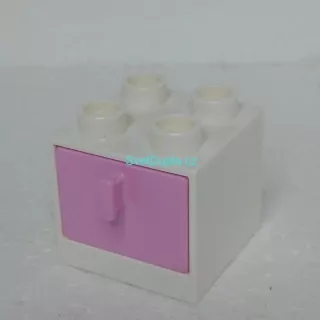 Lego® Duplo® Skříňka bílá, růžový šuplík