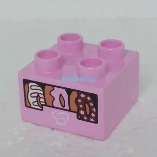 Lego® Duplo® Kostka 2x2 potisk sladkosti