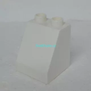 Lego® Duplo® Kostka 2x2x2 zkosená bílá