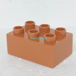 Lego® Duplo® Kostka 2x3 světle hnědá