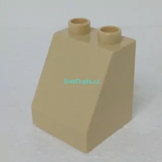 Lego® Duplo® Kostka 2x2x2 zkosená béžová