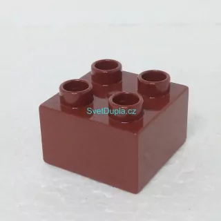 Lego® Duplo® Kostka 2x2 tmavě hnědá