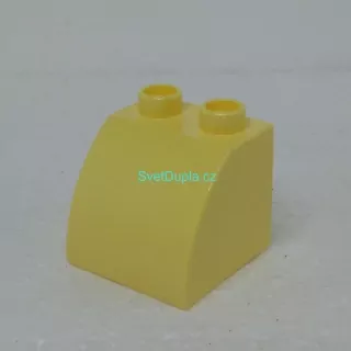 Lego® Duplo® Kostka 2x2 oblá světle žlutá kulatá