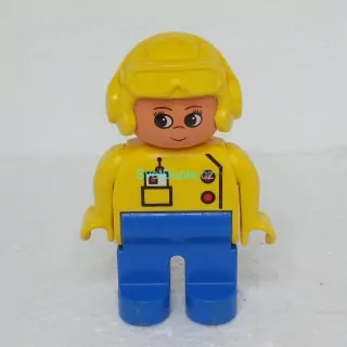 Lego® Duplo® Panáček Muž Závodník Žlutá helma