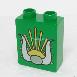 Lego® Duplo® Kostka 1x2x2 potisk rohy, slunce