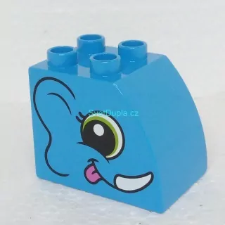 Lego® Duplo® Kostka potisk hlava slona (oboustranná)