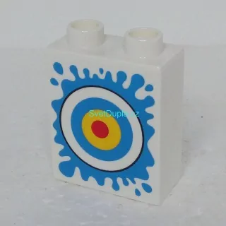 Lego® Duplo® Kostka 1x2x2 potisk terč