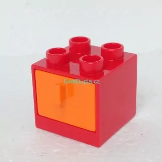 Lego® Duplo® Skříňka červená, oranžový šuplík
