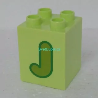 Lego® Duplo® Kostka 2x2x2 potisk písmeno J