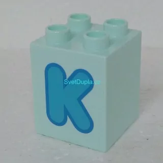 Lego® Duplo® Kostka 2x2x2 potisk písmeno K