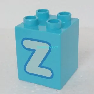 Lego® Duplo® Kostka 2x2x2 potisk písmeno Z