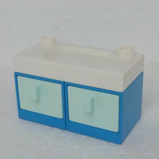 Lego® Duplo® Dřez bílý se 2 šuplíky