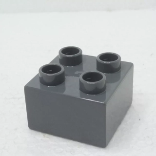 Lego® Duplo® Kostka 2x2 šedá