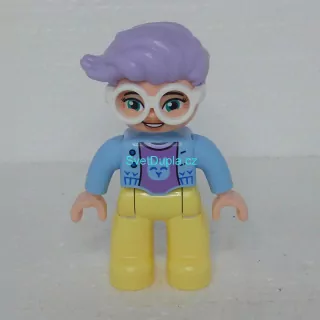 Lego® Duplo® Panáček Žena Babička fialové vlasy