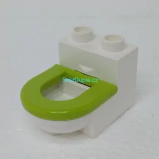 Lego® Duplo® Záchod bílý, zelené prkénko