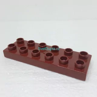 Lego® Duplo® Podložka 2x6 tmavě hnědá