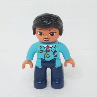 Lego® Duplo® Panáček Žena Pilotka Černé vlasy